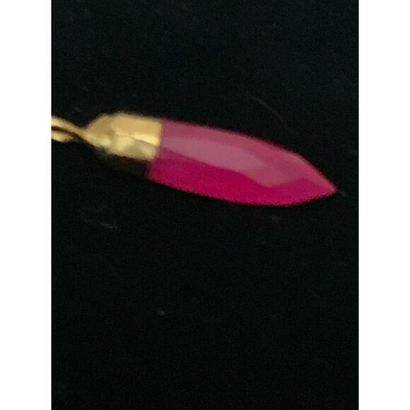 Pink Stone Hook Back Earrings - Picture 12 of 12